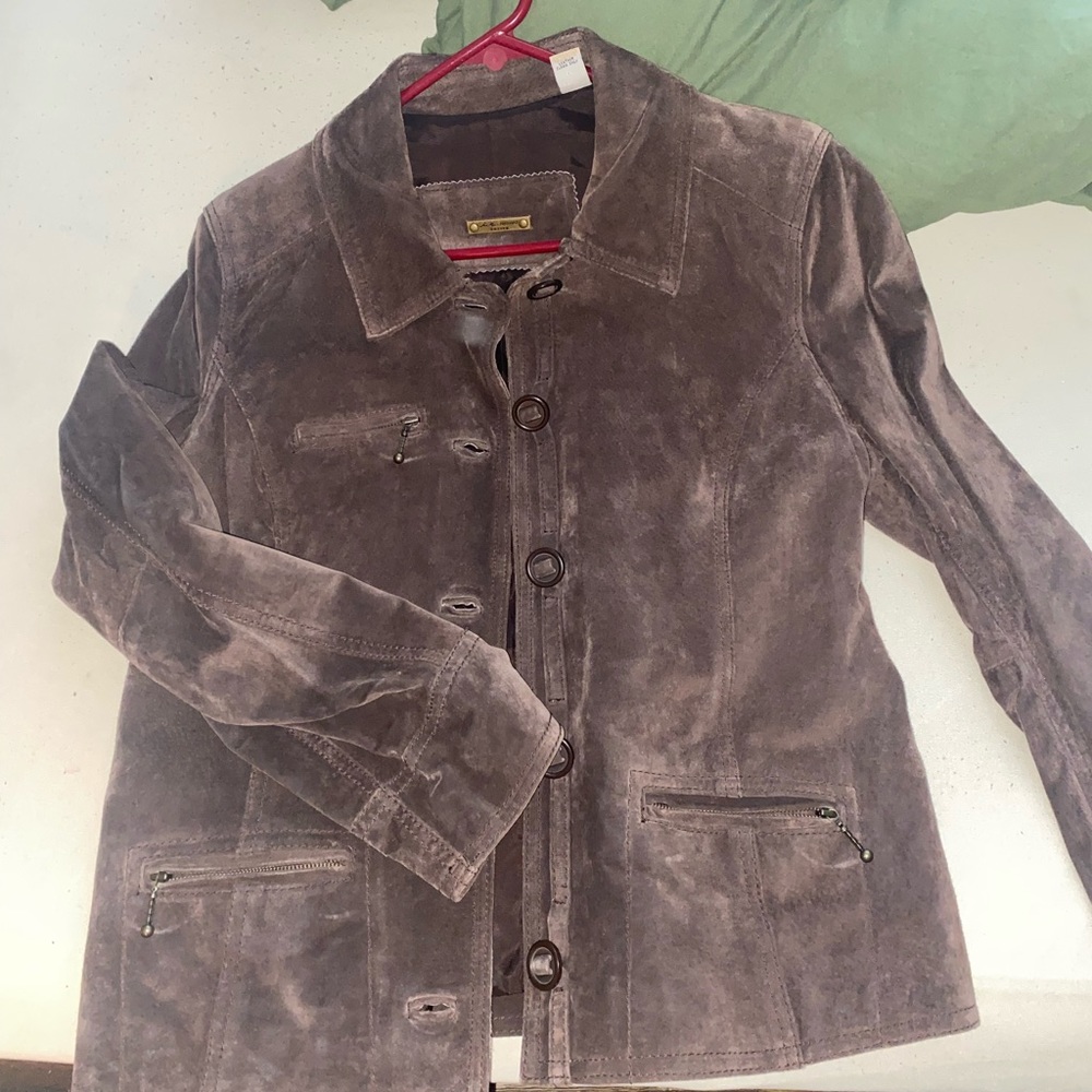 Brown suede jacket